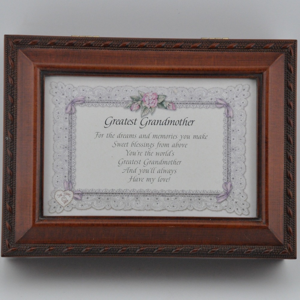Cottage Garden Musical Jewelry Box Brown Excellent Unchained Melody Grandmotherβ